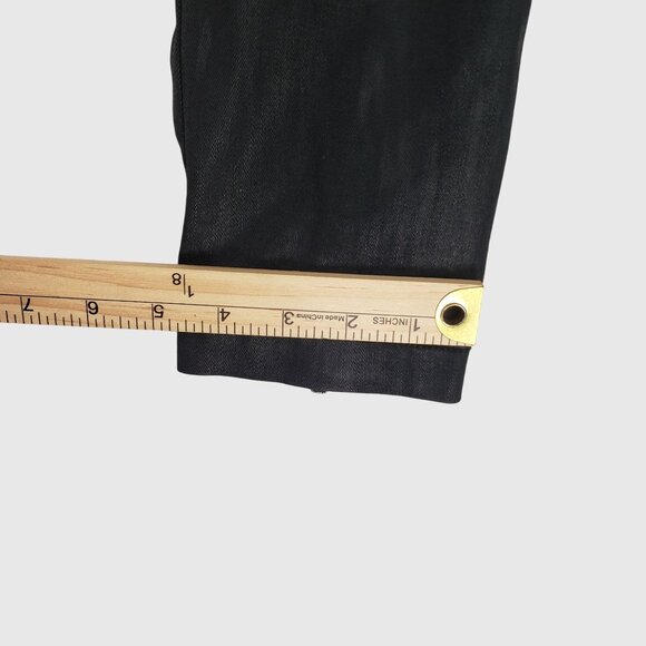 Hidden Jeans Cropped Black Faux Leather Moto Jacket Womens L - Picture 10 of 13